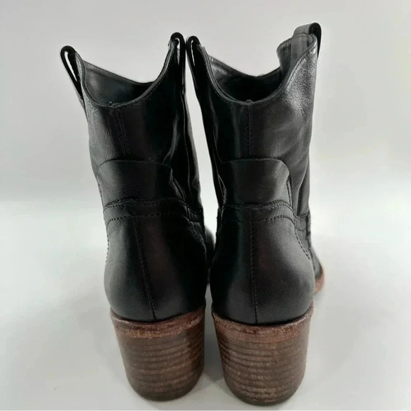 Alberto Fermani womens ankle booties size 37 black leather boots